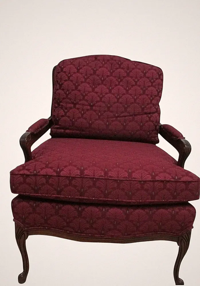 Hickory White French Country Carved Living Room Arm Lounge Chair A