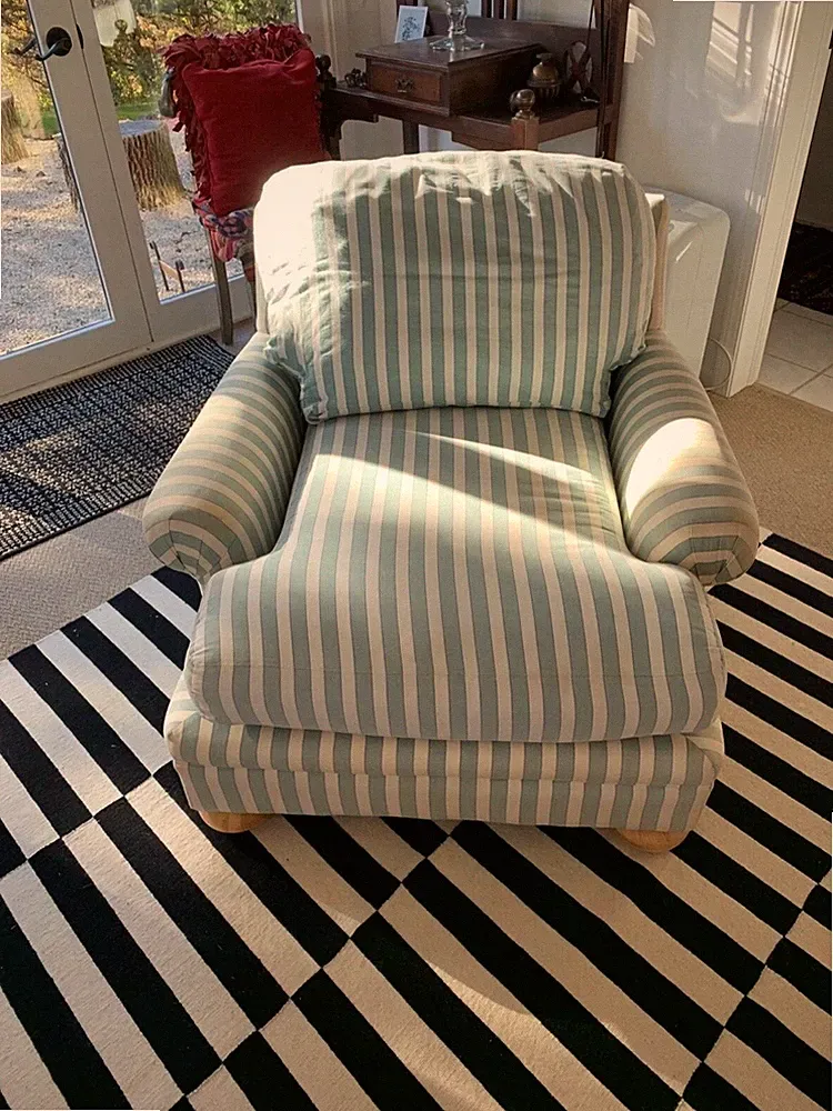 Well loved Crate and Barrel Occasional chair.